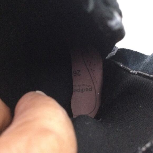 Pediped Naomi Patent Leather Side Zip Black Mid-calf Quilted Kids Boot Size 26 - Picture 11 of 12